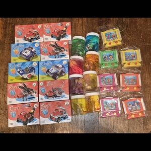 Mini Toy Collectible Lot - Red, Blue, Yellow, Green, Pink, Orange, Purple